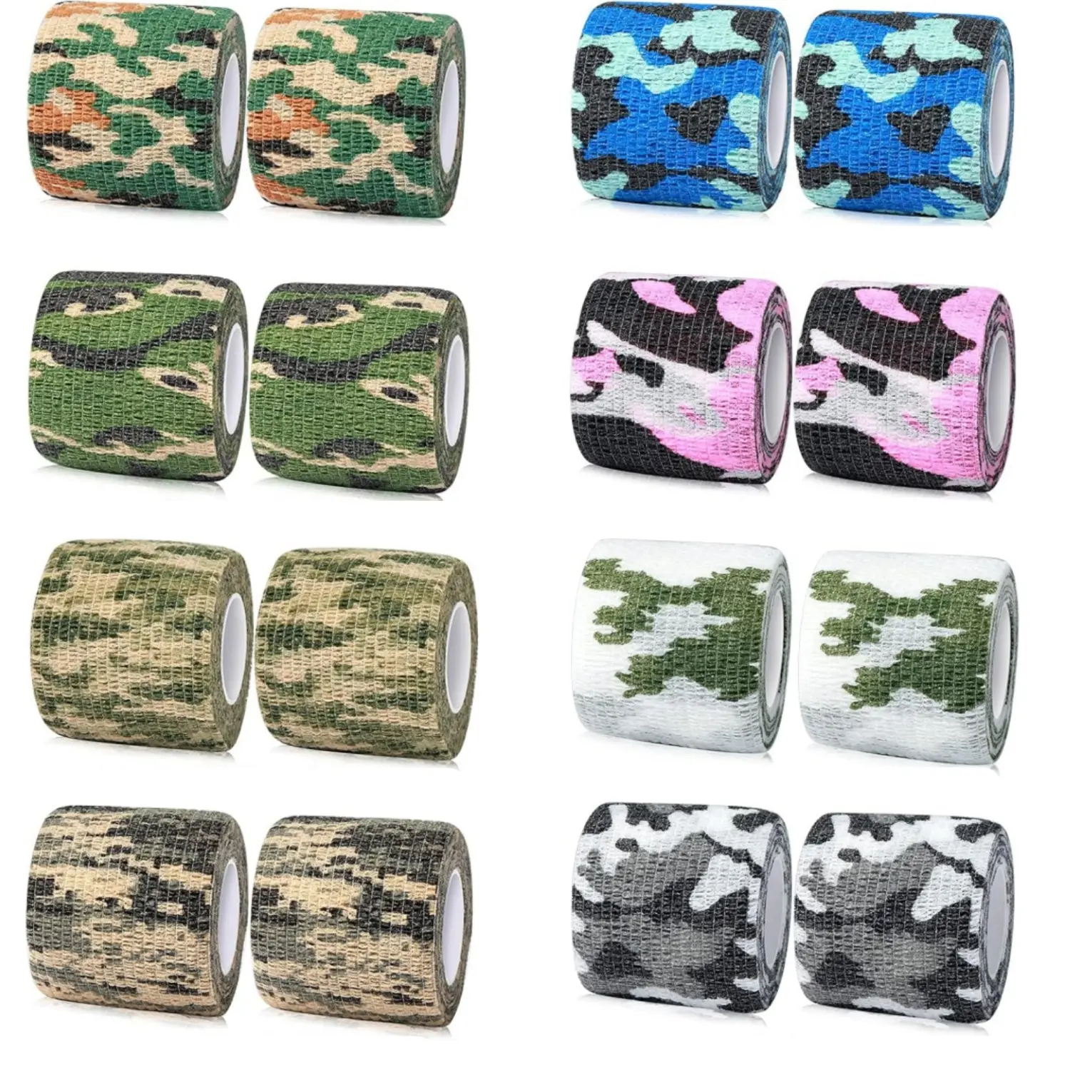 16Pcs Self Adhesive Wrap Athletic Tape Gauze with 1 Pcs Scissors,Medical Bandage,Breathable Elastic Cohesive Bandage for Sports Injury & Pet - Home Improvement., Feet, Knees