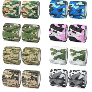 16Pcs Self Adhesive Wrap Athletic Tape Gauze with 1 Pcs Scissors,Medical Bandage,Breathable Elastic Cohesive Bandage for Sports Injury & Pet - Home Improvement.