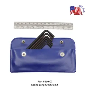 SL-607 Spline Long Arm L Key 6Pc Kit | Bristol Wrench