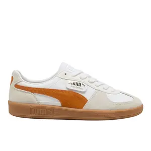 PUMA Mens Palermo Leather Lace Up Sneakers Shoes Casual - White