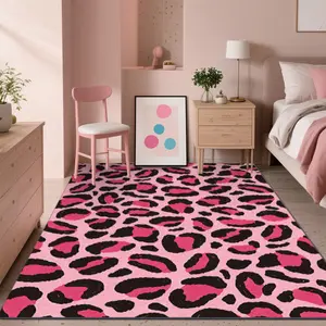 Velvet + Soft Comfort Fashion Style Retro Leopard Pattern Printed Carpet, Home Decor Carpet, Living Room Large Carpet Sofa Cushion Door Mat Coffee Table Mat Bedroom Carpet Bedside Carpet