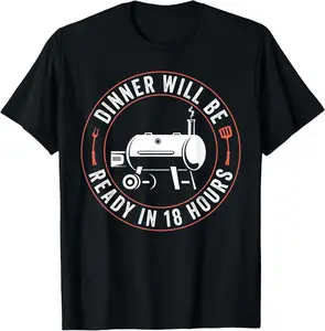 100% Cotton Bbq Dad Funny Smoking Meat Smoker Barbecue Dad Apparel T-Shirt