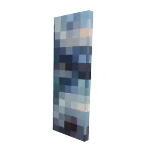 212 MAIN Pixelated Grid Mountain View Artwork - 16x48 in. High Def Print, Minimalist Modern Home Decoration for Bedroom