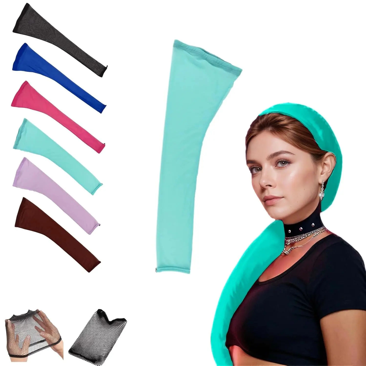 Hairweave Sleeve for Locs,Hair Weave Sleeve for Locs with Drawstring,Fashionable Design - Haircare for Wig,Extra Long Wig Breathable Stretchy with Elastic for Bun Faux Hair,For Black Women Heatless