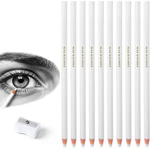 10 Pack Drawing Eraser Pens for Artists Detail Erasers Pen with Sharpener Accurate Erasers Perfect for Sketches and Coloured Illustrations