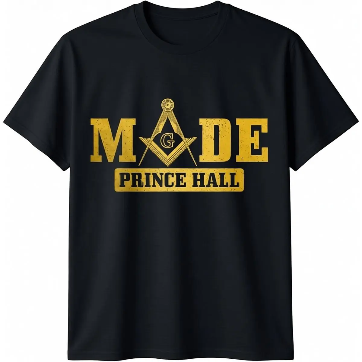 Men's Short-Sleeve Cotton Graphic T-Shirt - Freemason Prince Hall Square & Compass Shriner Menswear, Casual T-Shirts for Streetwear, Beach Wear