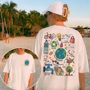 Earth Day Graphic T-Shirt, Earth Day Shirt, Environmental Eco Friendly Top, Gift For Women, Full Size, Top Womenswear