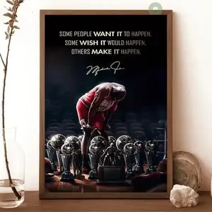Michael Jordan GOAT Poster, Basketball Legend Wall Art, Sports Icon Print for Game Room, Office, or Gym, Motivational Decor for Athletes