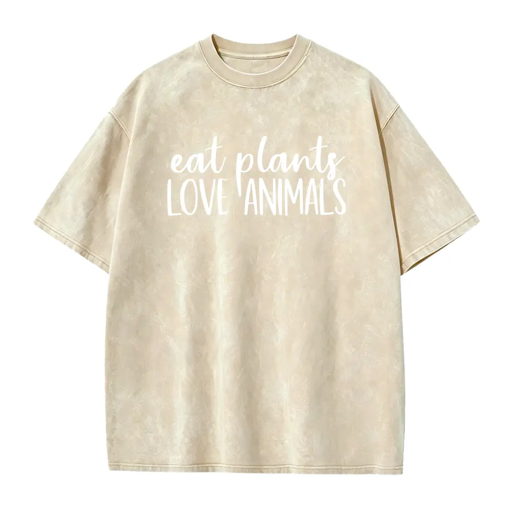 Washed T-shirt-Apricot
