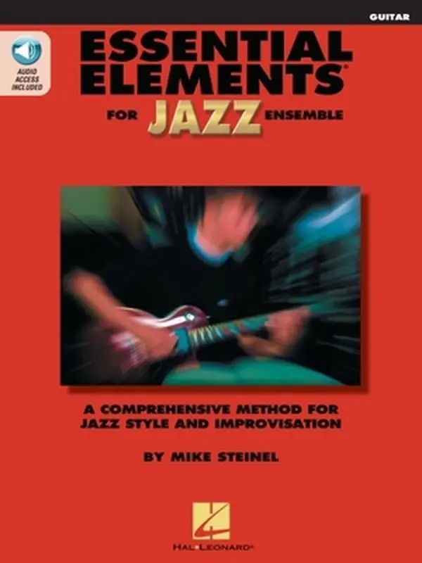 USED Book - Essential Elements for Jazz Ensemble Guitar Beginner Jazz Method for Guitarists with Online Audio Learn Jazz Improvisation Swing Style and Theory Hal by Steinel, Mike (Paperback) - english