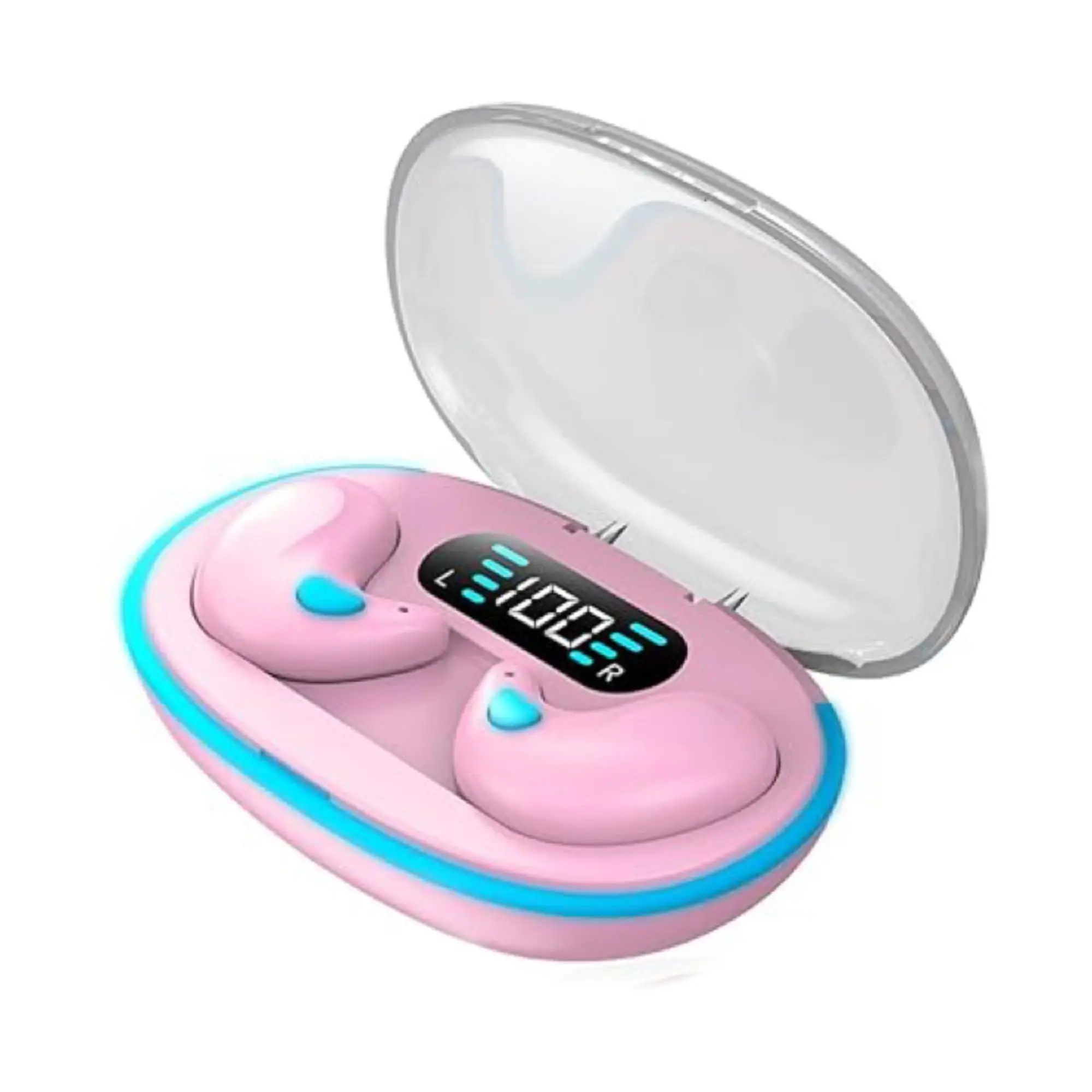 Bone Conduction Wireless Earphone, Portable Headphone Headset for Gaming Sports, Long Standby Bluetooth-compatible Earbuds for Home Office Travel