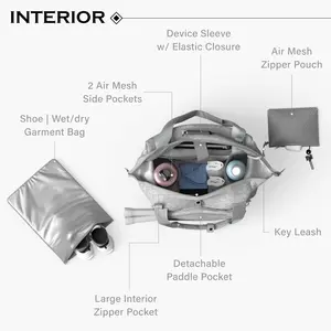 Pickleball Duffel Bag – Neoprene with Detachable Paddle Case, Shoe Compartment & XL Capacity