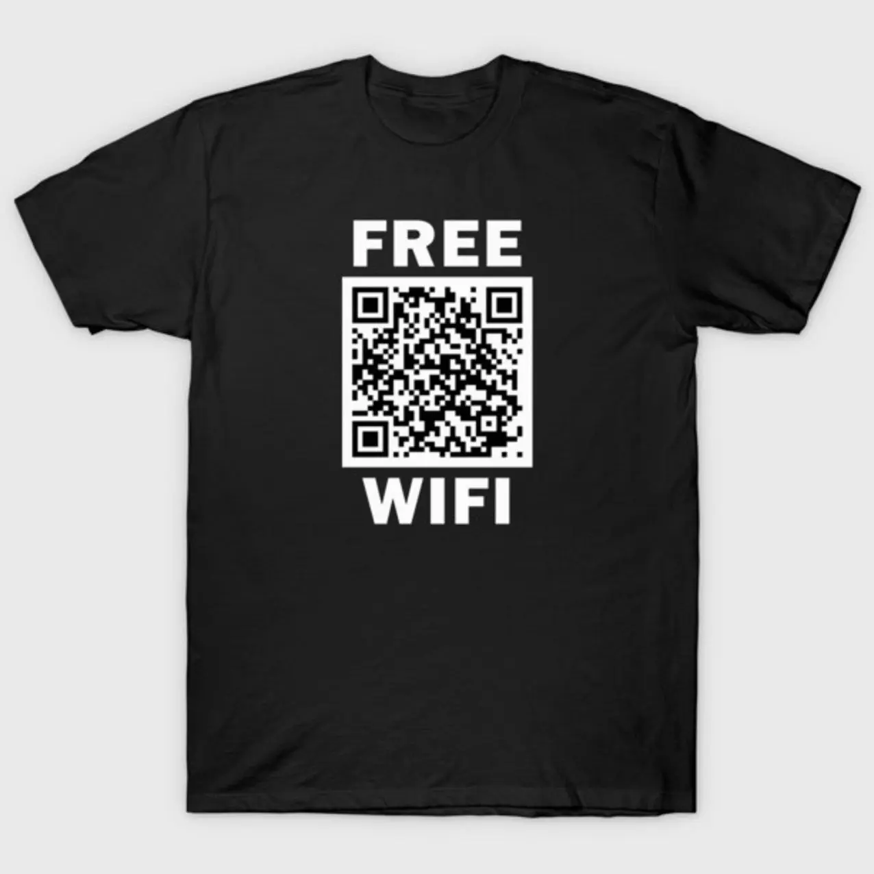 Rick Roll QR Code Prank Free Wifi T-Shirt 3N7