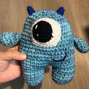 Hand Crocheted Cyclops Monster