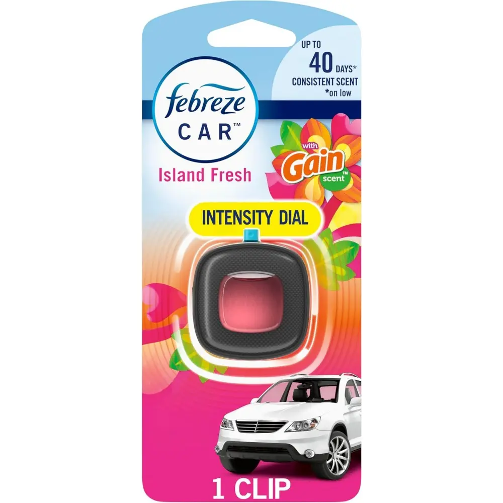 Car Odor-Fighting Air Freshener Vent Clip with Island Fresh Scent, 1 count