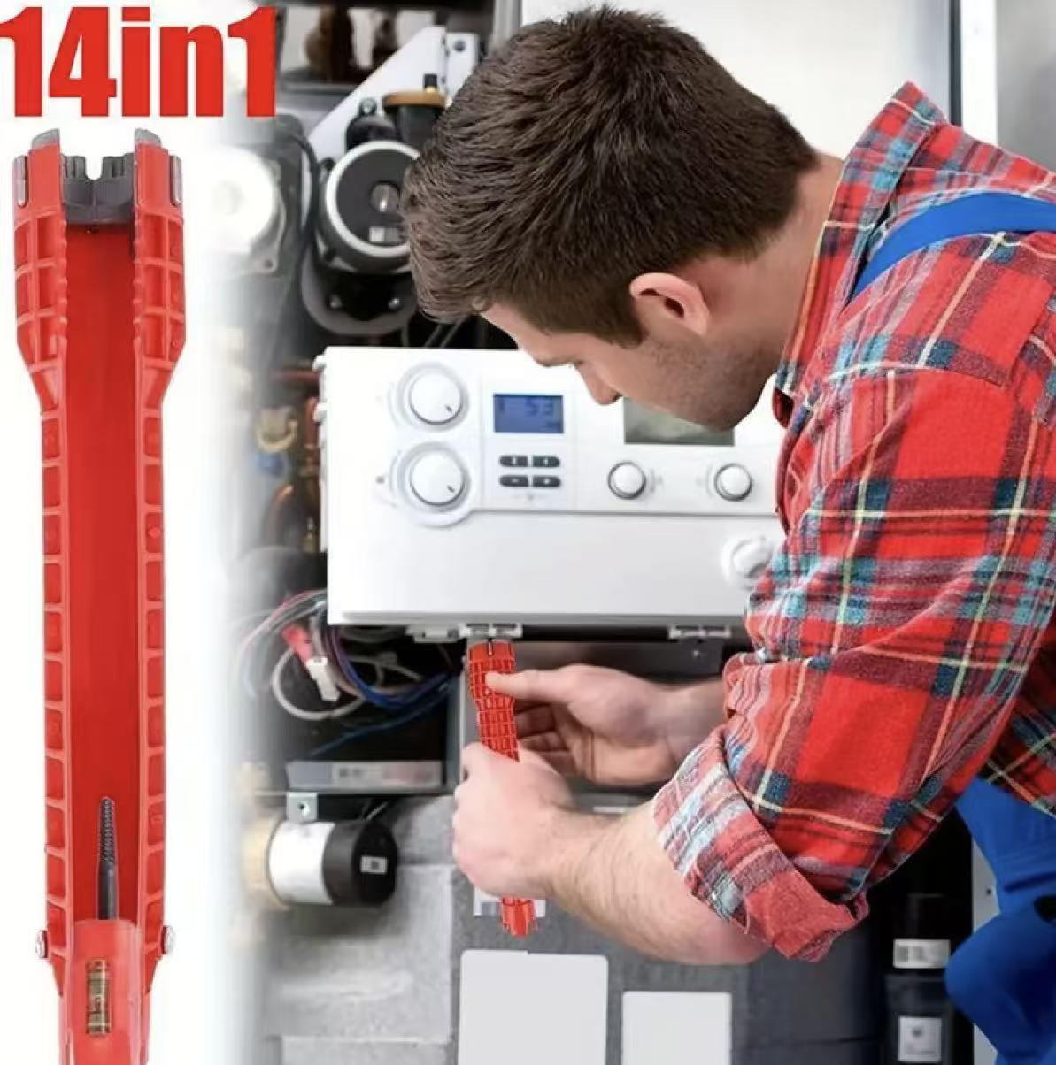 Multifunctional Faucet Wrench, MultifunctionalSink Wrench, Portable Faucet Installation Tool,Universal Faucet Repair Tool for Kitchen &Bathroom