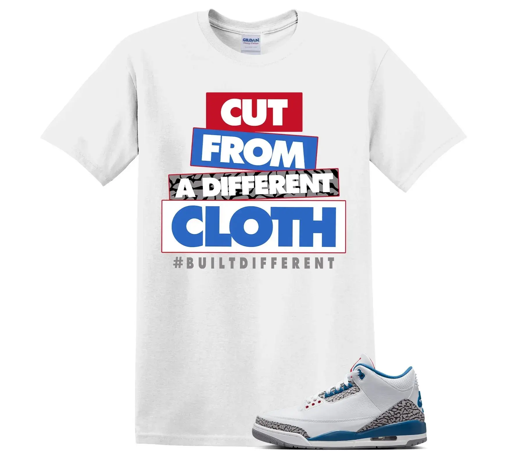 AJ3 True Blue Matching Shirt, CLOTH Graphic Tee, Rap HipHop Unisex T-Shirt, Gift For Women and Men, Best Gift