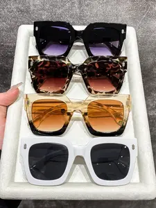 Women's Plastic Square Stud Earrings, Simple Sexy Style, American Atmosphere, Versatile Fashion Accessory, Perfect for Daily Wear & Concerts