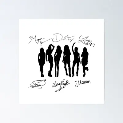 【匿名配送】KATSEYE BEAUTIFULCHAOS 直筆サイン入りポスター Katseye - SIS (Soft is Strong): Autographed/ Purple/ Etched 12