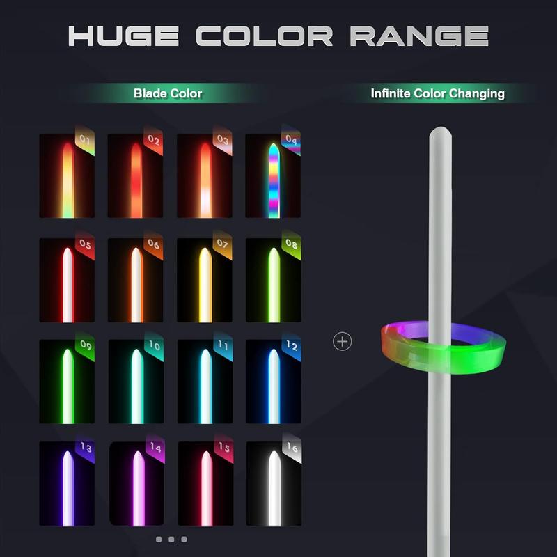 Obi-Wan Lightsaber with 16 Sound Effects RGB Lighting Modes Metal Hilt Rechargeable for Role-Playing Family Entertainment Orange Duel Cosplay Sword Epic Toys Medieval Collectible 92cm PC Blade High Impact