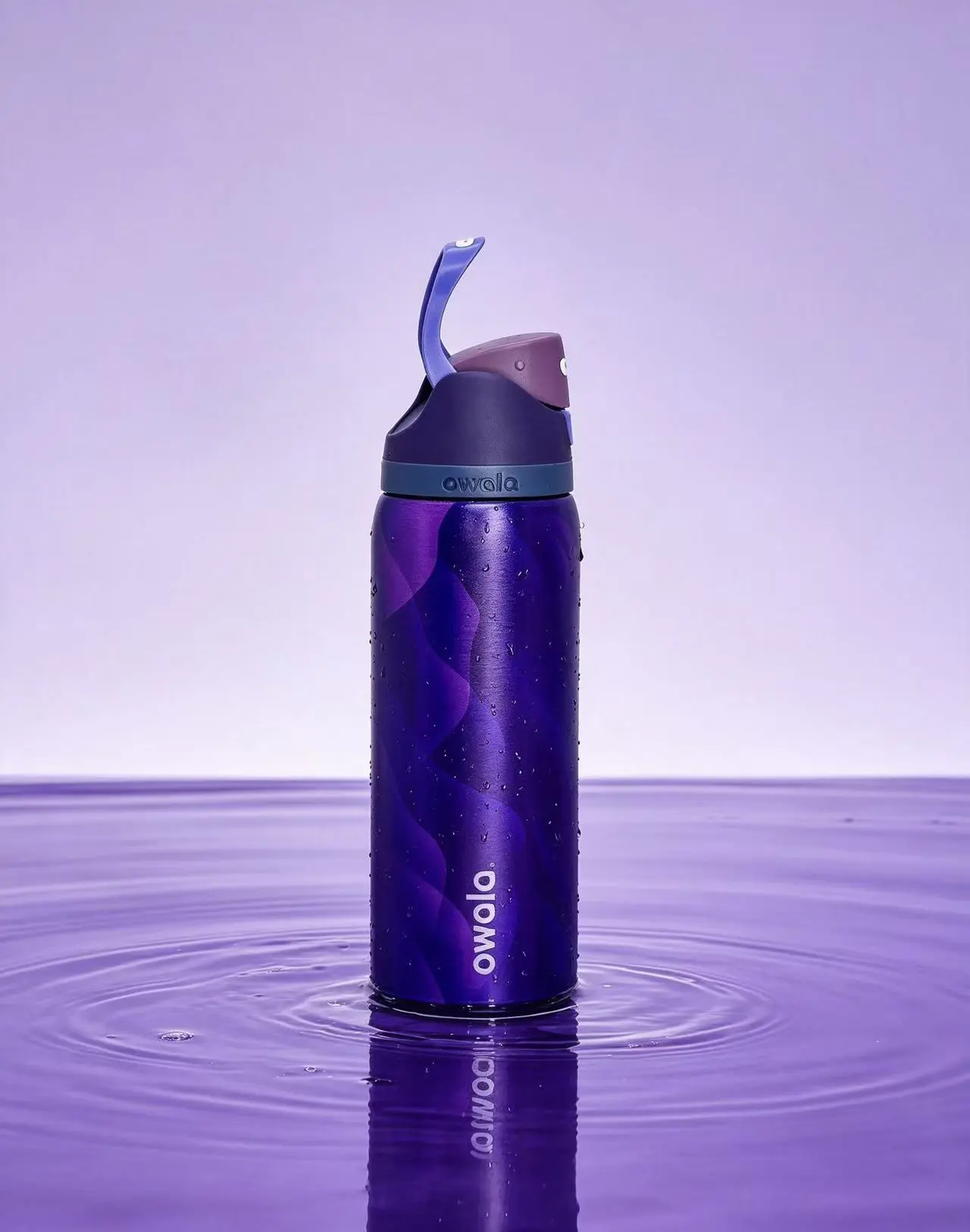 Owala 32oz Purple Water Bottle with Secure Lid and Leak-Proof Design 24 Hours Cold Retention Leakproof Portable Tumbler for Everyday Use