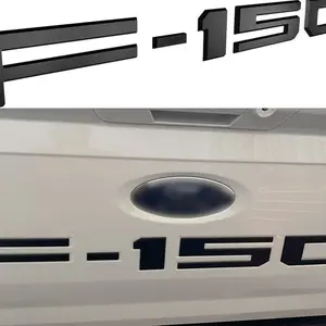 Tailgate Insert Letters for 2021-2024 Ford F150 3D Matte Black ABS Plastic Decal with Superglue Backing for Secure Fit Car Decorative Sticker
