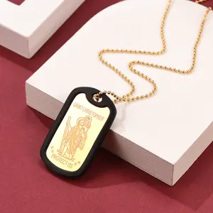 FaithHeart Saint Christopher Pendant Stainless Steel Necklace