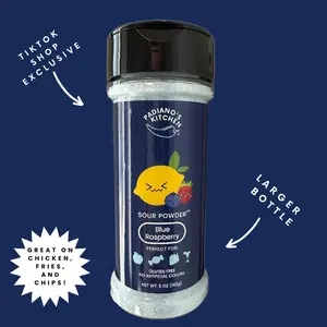 Literally Sour Powder - Sugar and Sour Mix - Dye Free - 5oz - Perfect for Fruit, Candy, Drinks (Sour Blue Raspberry)
