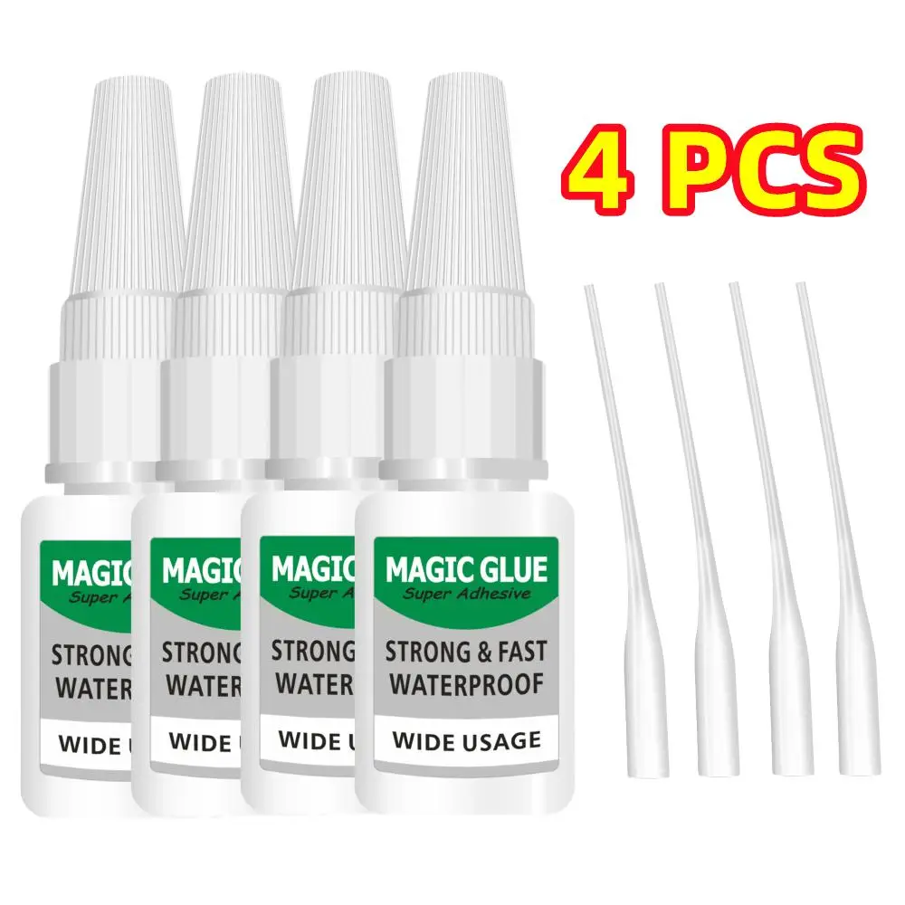 4PCS Heavy-Duty Long-Lasting Magic Glue, Waterproof, Stronger Than Welding, High-Strength, Strong & Instant Bond, Multi-Purpose for Plastic, Shoe, Woo