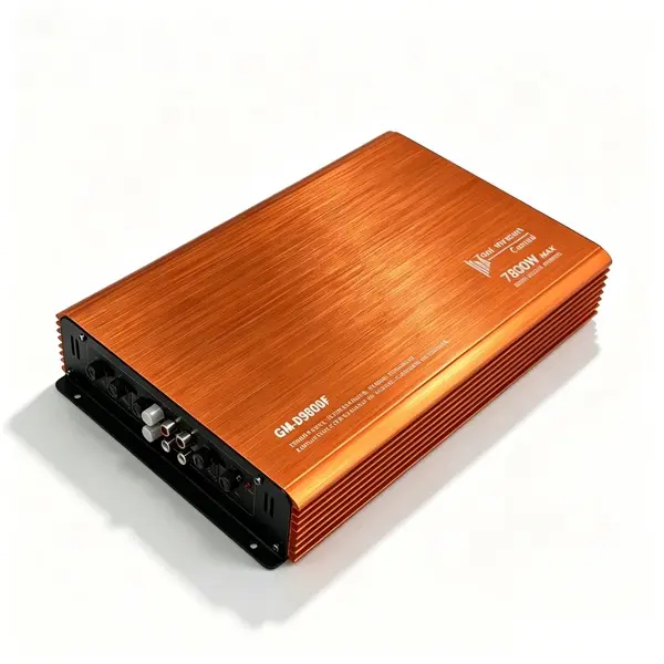 Car Amplifier GM-D9800F, 7800W MAX A/B Class 4-Channel 12V Vehicle Audio Amplifier for Car Speakers & Subwoofers