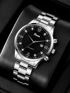 Men's Quartz Watch, Quartz Movement, Casual Fashion Analog Round Face, Metal Buckle Closure, Perfect for Daily Use, All Seasons Use, Holidays & Birthdays Gift, Classic Round Dial Analog, Quartz Analog Wristwatch