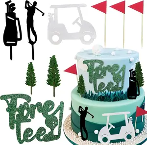 Golf 40th Birthday Cake Decoration 40th Birthday Decorations Men Cake Topper for Golf Sports Theme birthday Party Decorations outdoorfun
