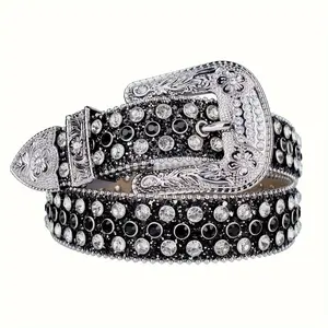 （All handmade）Easter Y2k Rhinestone Decor Belt, Wide Waistband for Party, Designer Belts, Country Rivet Full Rhinestone Men & Women Accessories for Daily Clothing Decor, Belts for Women