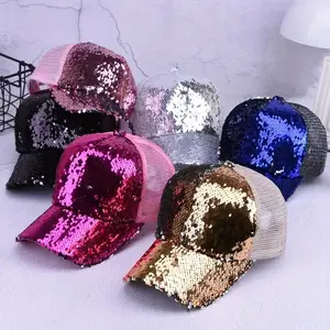 Color-changing Sequin Mesh Baseball Cap