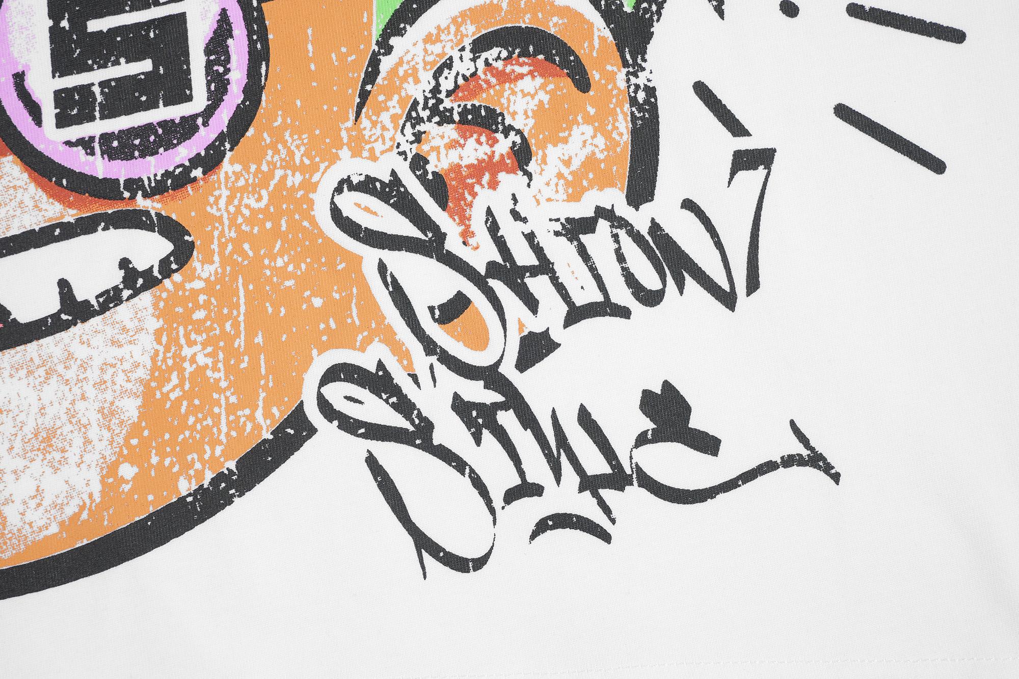 100% Cotton Tee, Rhinestones Casual Over-sized Money Cartoon Graphic T-Shirt Men Streetwear Hip Hop Top