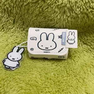 Miffy Rabbit New Earphone Bag Kawaii Cartoon Rabbit with Pendant Storage Mini Wallet Cute Airpos Storage Bag Backpack Pendant