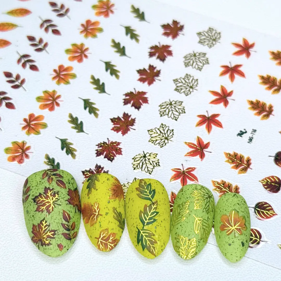 Leafy Outlines (MS-113) - Nail Art Sticker Leafy Outlines (MS-113) - Nail Art Sticker