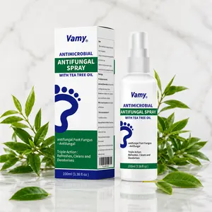 VAMY Tea Tree Oil Foot Spray -3.38 fl oz (100ml)  – Antifungal Deodorant for Odor Control & Athlete’s Foot, Moisturizing Care for Dry Cracked Heels, Natural Shoe Freshener
