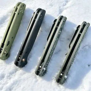 4300BK – D2 BattleWash blade with G10 handle, button lock tool for camping, outdoor use and hiking, survival tools; the best gift—high-end quality and neck knife gift set