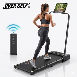OVERSELF Walking Pad Treadmill with Handlebars, Adjustable Incline, Protect Carpet ,2.5HP Brushless Motor, Up to 6.2MPH, Portable Foldable Design, Remote Control, Compact Treadmill for Home Gym, Caminadora #SummerVibes