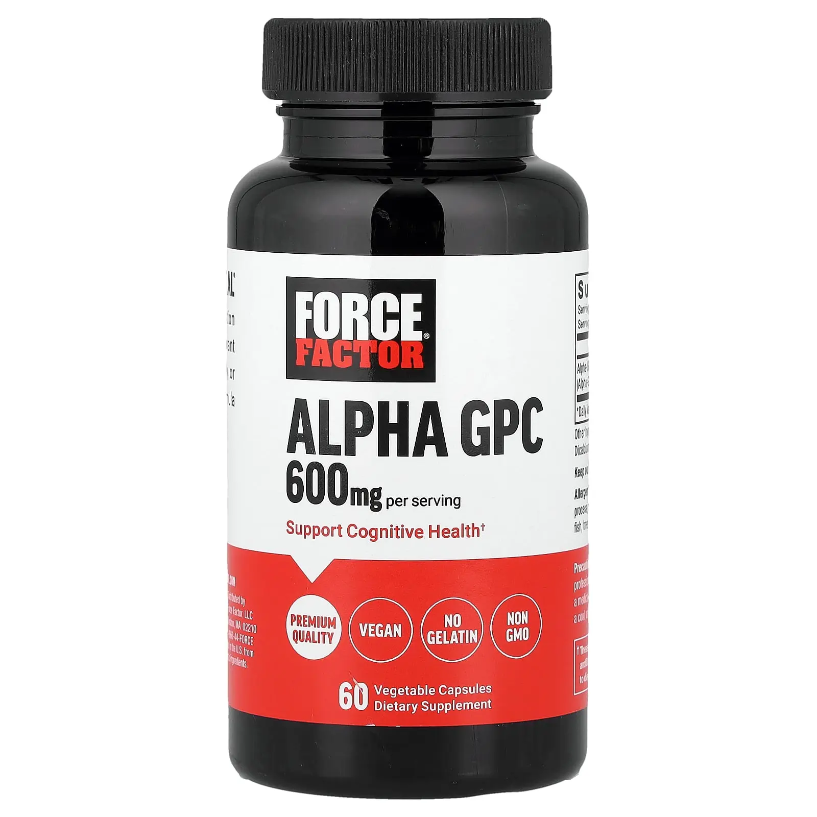 Force Factor Alpha GPC, 60 Vegetable Capsules (300 mg per Capsule)