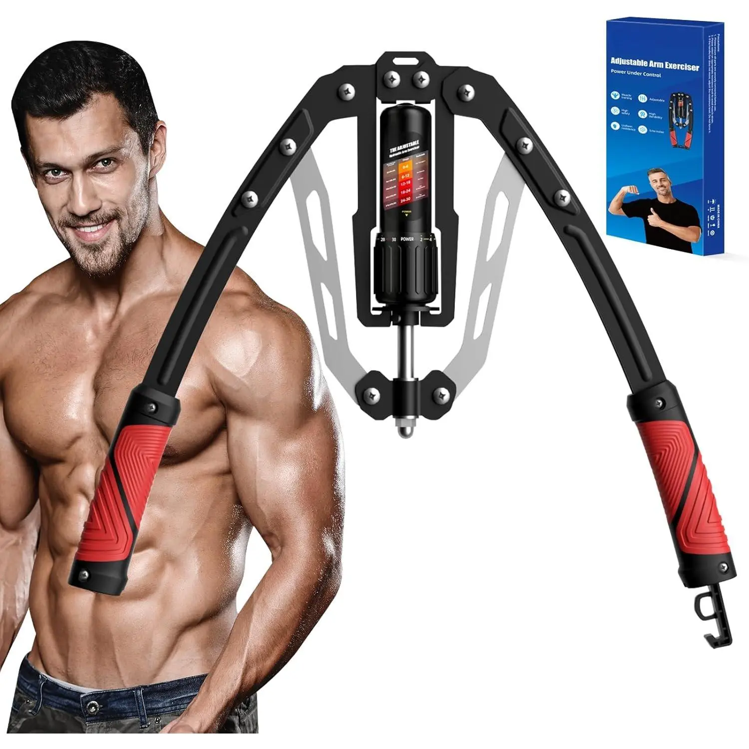 Twister Arm Chest Trainer Exerciser Workout Equipment,Adjustable 22-470lbs Hydraulic Power, Chest Expander Machine, Gym Workout Equipment for Upper  Strength