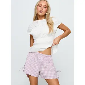 Bubbia Tie Up Shorts Purple / White