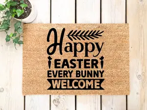 Doormat Happy Easter, Every Bunny Welcome Welcome Mat - Funny Gift - Home Doormat - Holiday Gift - Easter Gift - 7449zz