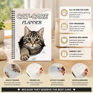 Cat Care Log Book for Kittens and Adult Cats, Health Tracking Journal, Vaccination Records, Feeding Schedule, Essential Pet Owner Notebook
