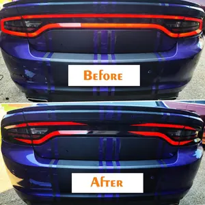 Light Track Bat Vinyl Overlay Decal Cover Gloss Black, for Exterior Accessories tail light tint