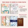 Bible Study Guide for Women & Men, 52-Week Bible Study Book, A Year Through The Bible with Life Application & Reflection Notes for Women & Men, Beginner-Friendly Study of All 66 Books, Christian Gift for Her,Inspirational Bible Verse