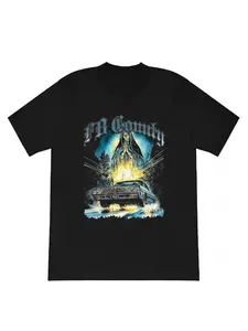 "West Coast Guardian" Saint & Lowrider Graphic Tee - Black Chicano Streetwear,Men's & Women's Oversized Top,Summer T-shirt,Vintage T-shirt,Graphic T-shirt,Heavyweight T-shirt