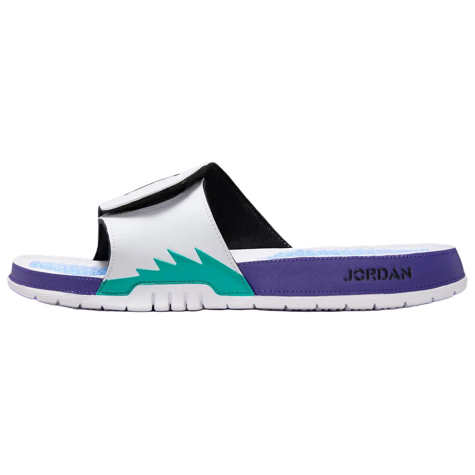 Jordan Hydro 5 Retro Slide White New Emerald Grape Ice Black Comfort Men's 555501-103