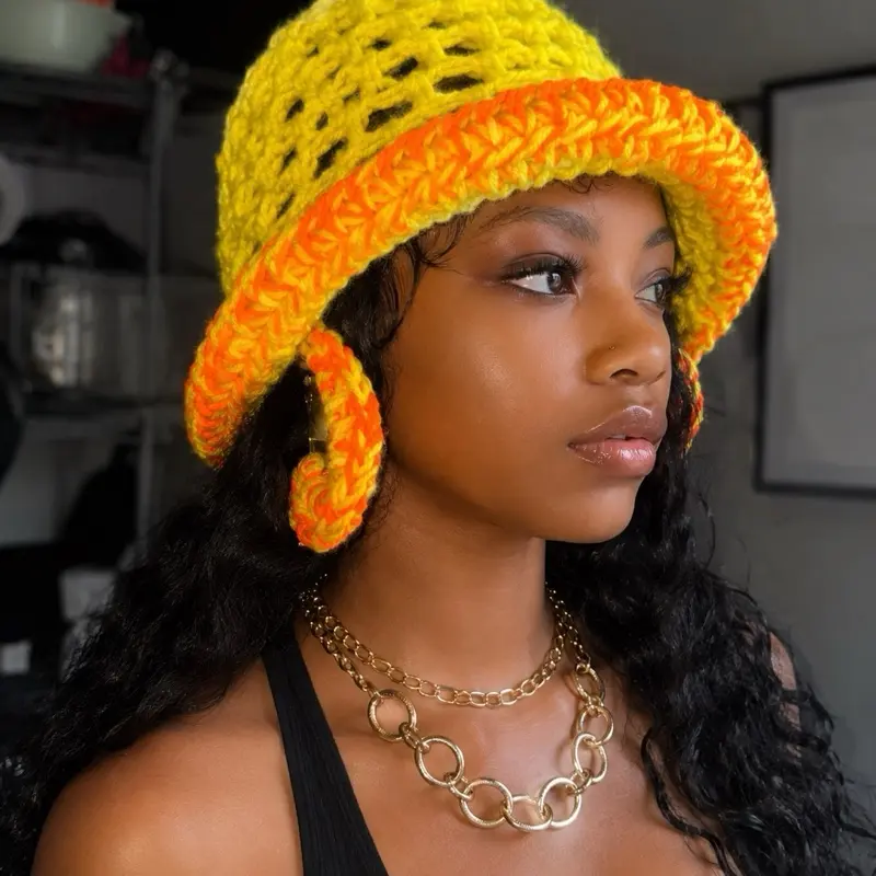 SETS! Handmade Crochet Beanie with matching earrings Collection - No Restocks, Fabric Construction, Casual Stylish Fashion Accessory